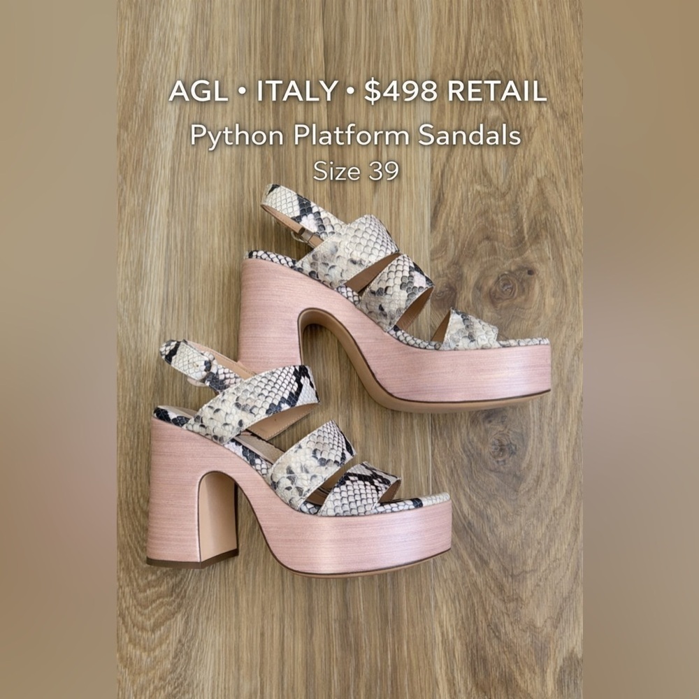 AGL Sista Multiband Python Platform Sandals Size 39 Italy